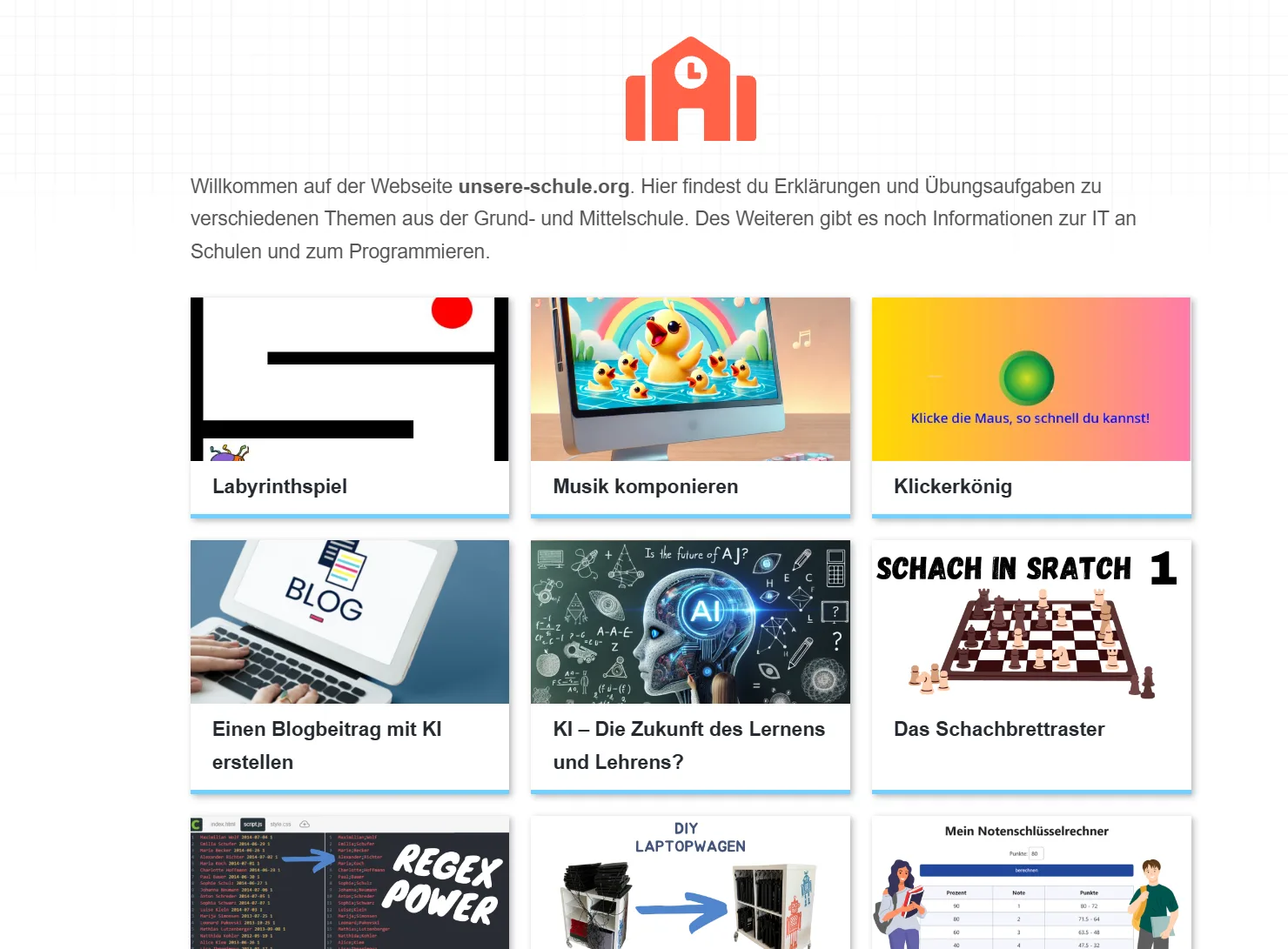 unsere-schule.org Lernwebseite der MS USH
